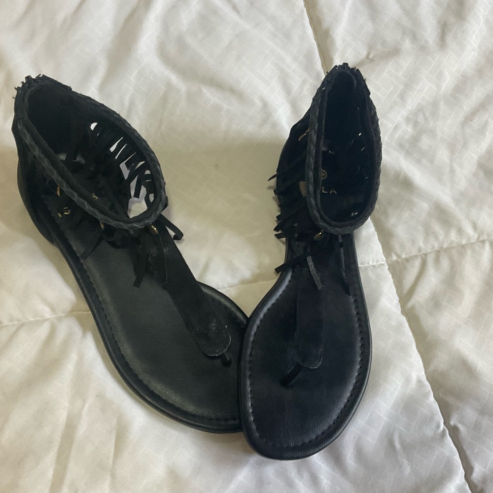 Isola Black Sandals Versatile Minimalist Style- Never worn new without tags